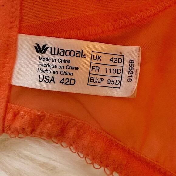 Wacoal Orange Lace Bra - 42D - Picture 4 of 5